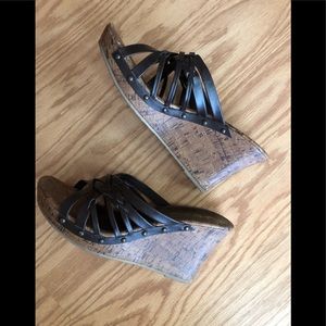 Platform sandals, size 7.5, two pairs